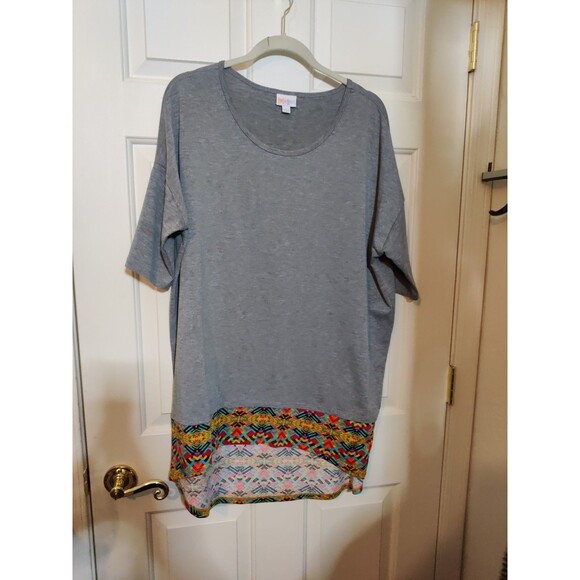 Lularoe Lot of 5 Top Shirt Size Large Short Sleeve Solid & Prints Pullover - Picture 12 of 14